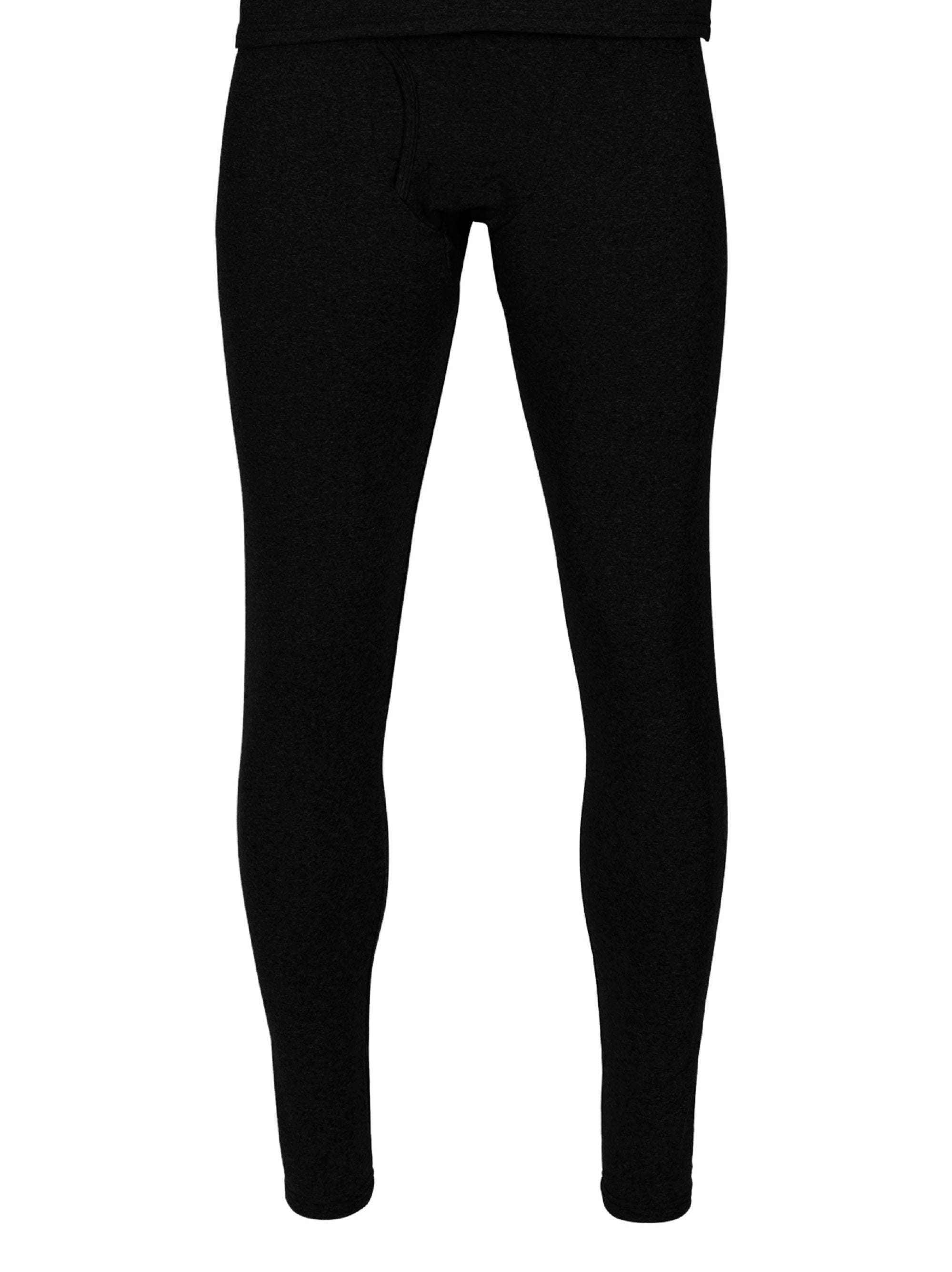 All in Motion Mens Heavyweight Thermal Pants Base Layers, Black Size 2XL  (44-46)