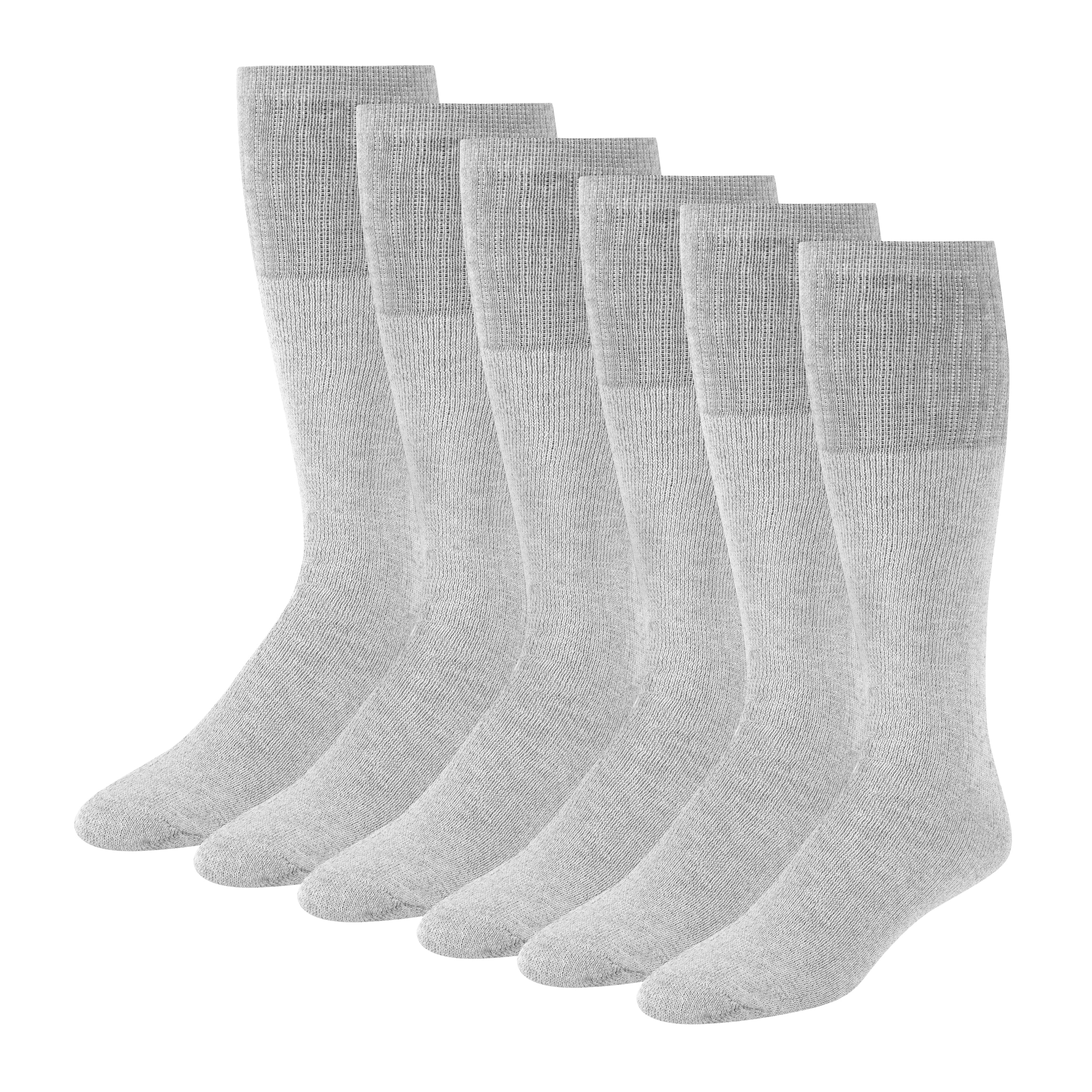 Men's 24" Solid Tube Socks (6-Pair)