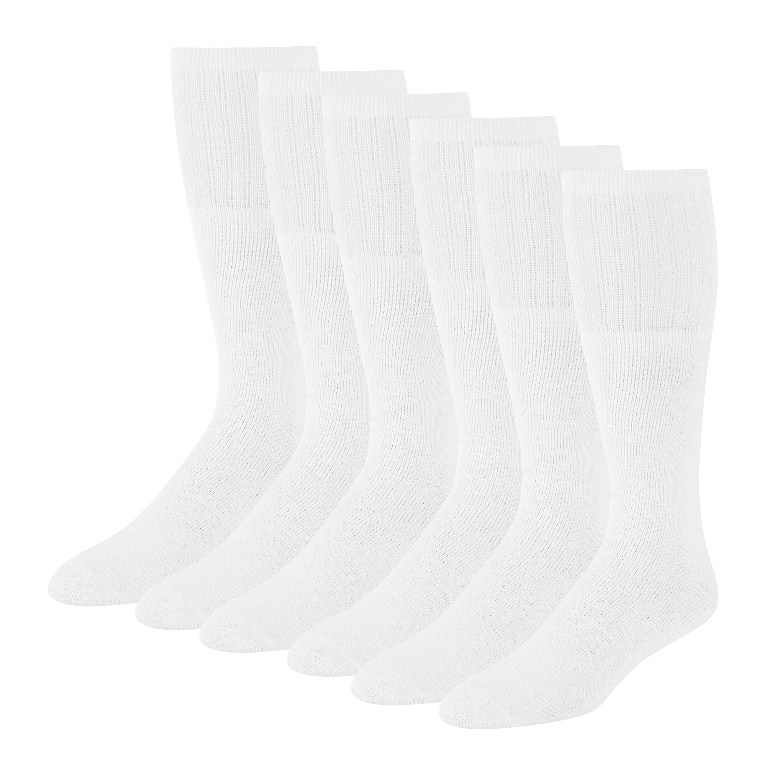 Men's 24" Solid Tube Socks (6-Pair)