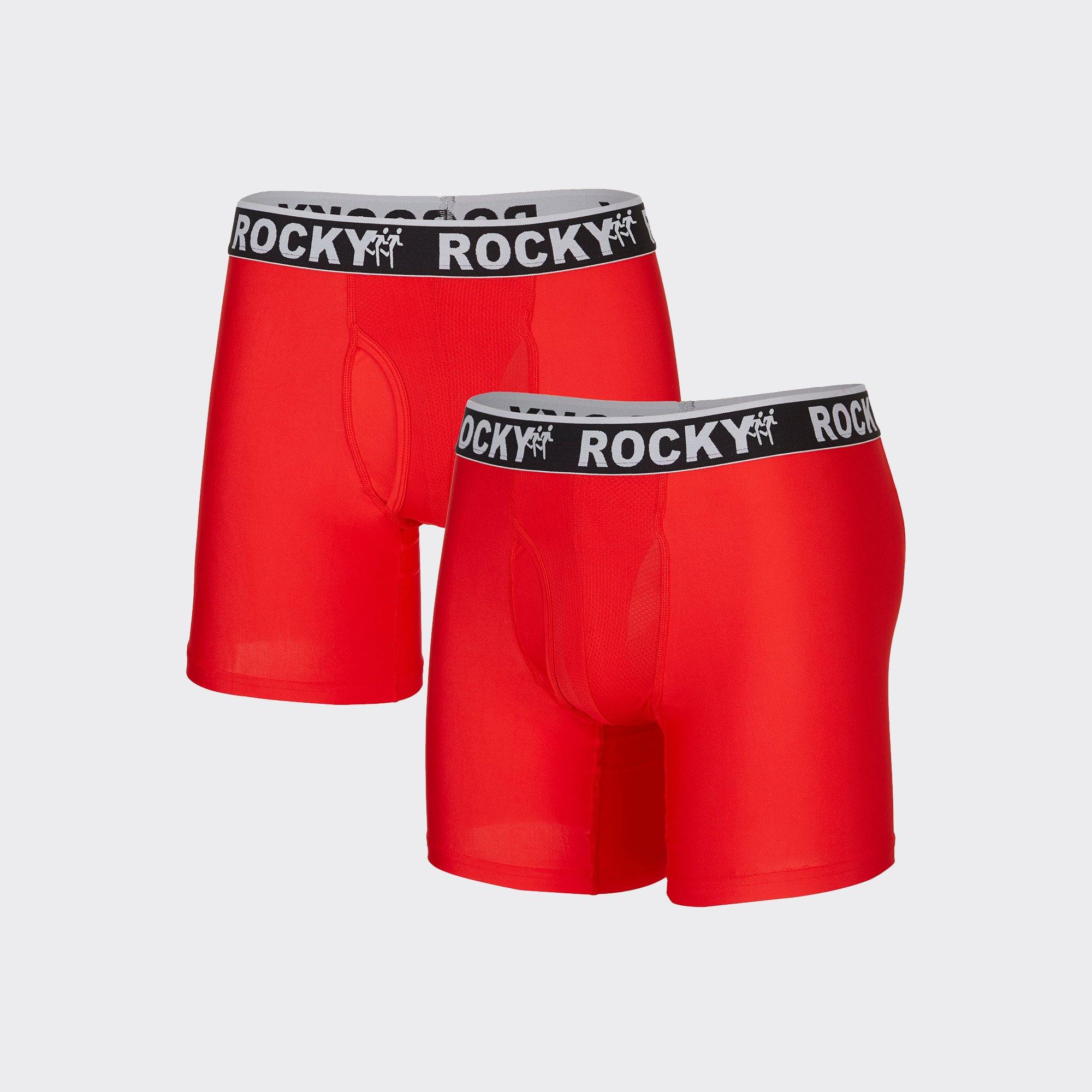 Rocky Men's Boxer Briefs 4-Way High Performance Pouch Underwear, 2-Pack  Tagless : : Clothing, Shoes & Accessories