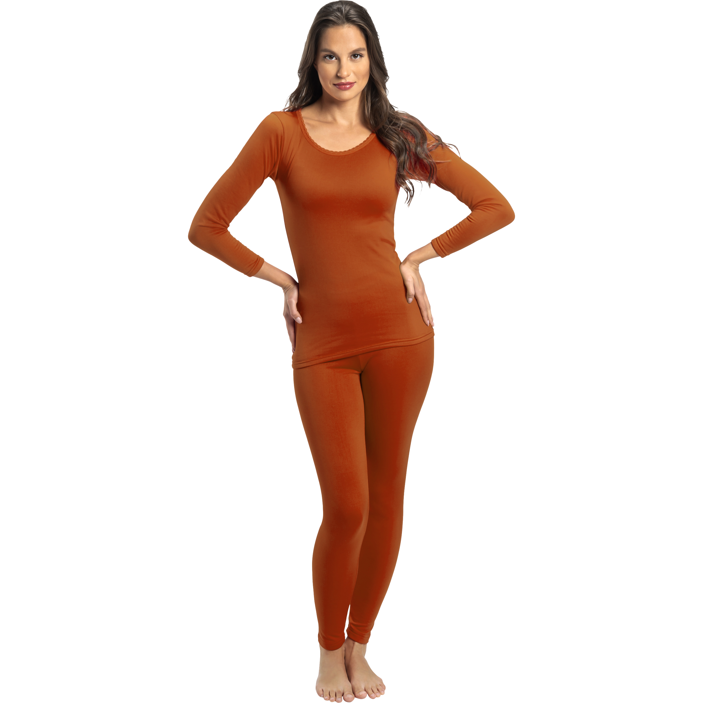 Women's Solid Thermal Set