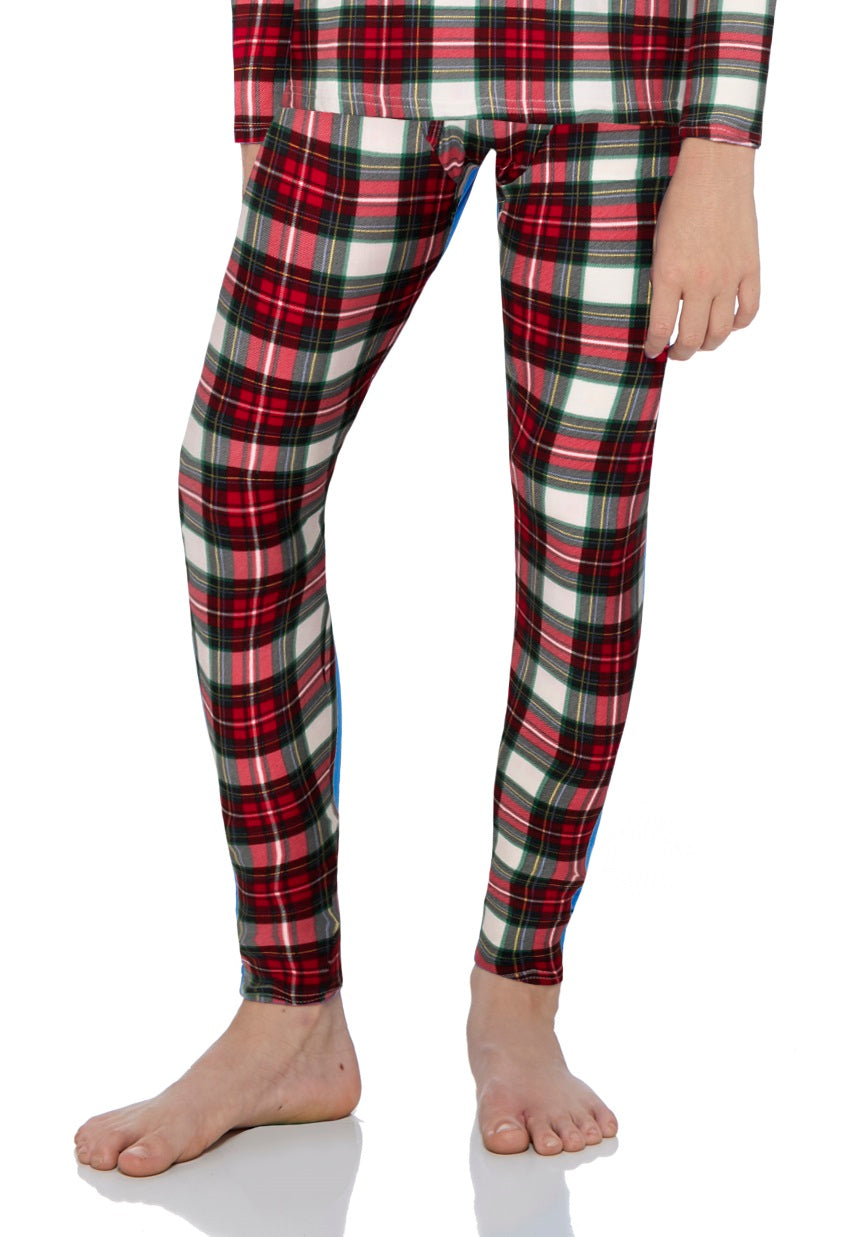 Boys Plaid Series Thermal Bottoms